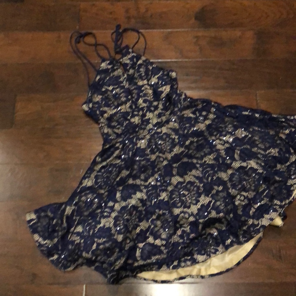 Blue sequin dress perfect for homecoming